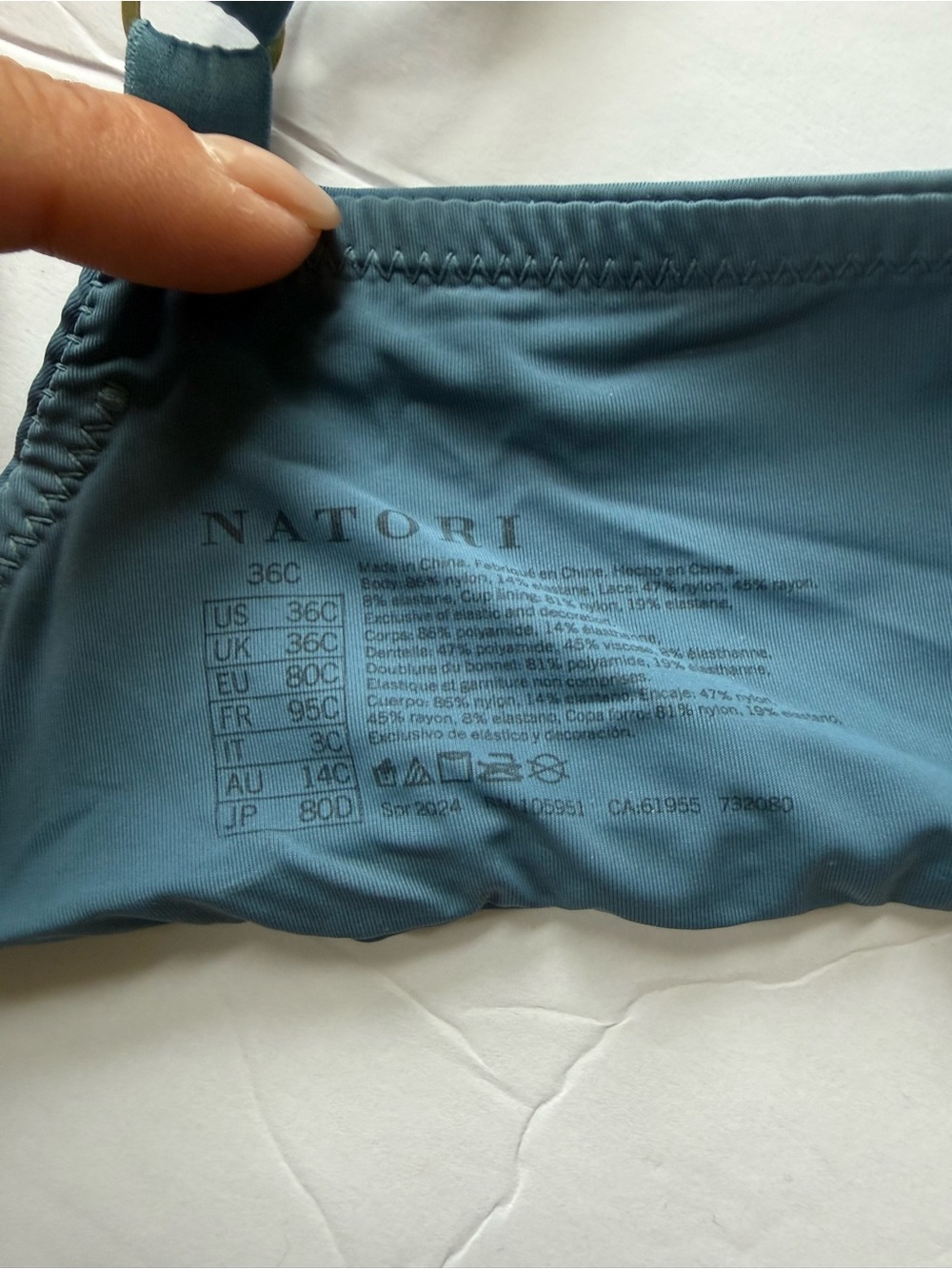 Natori Deep Teal Moulded Bra with Decorative Lace Straps - Picture 3 of 7